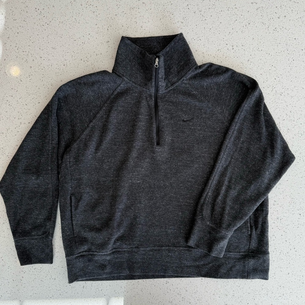 Nike 1/4 Zip Sweatshirt - Dark Gray Heather - XL